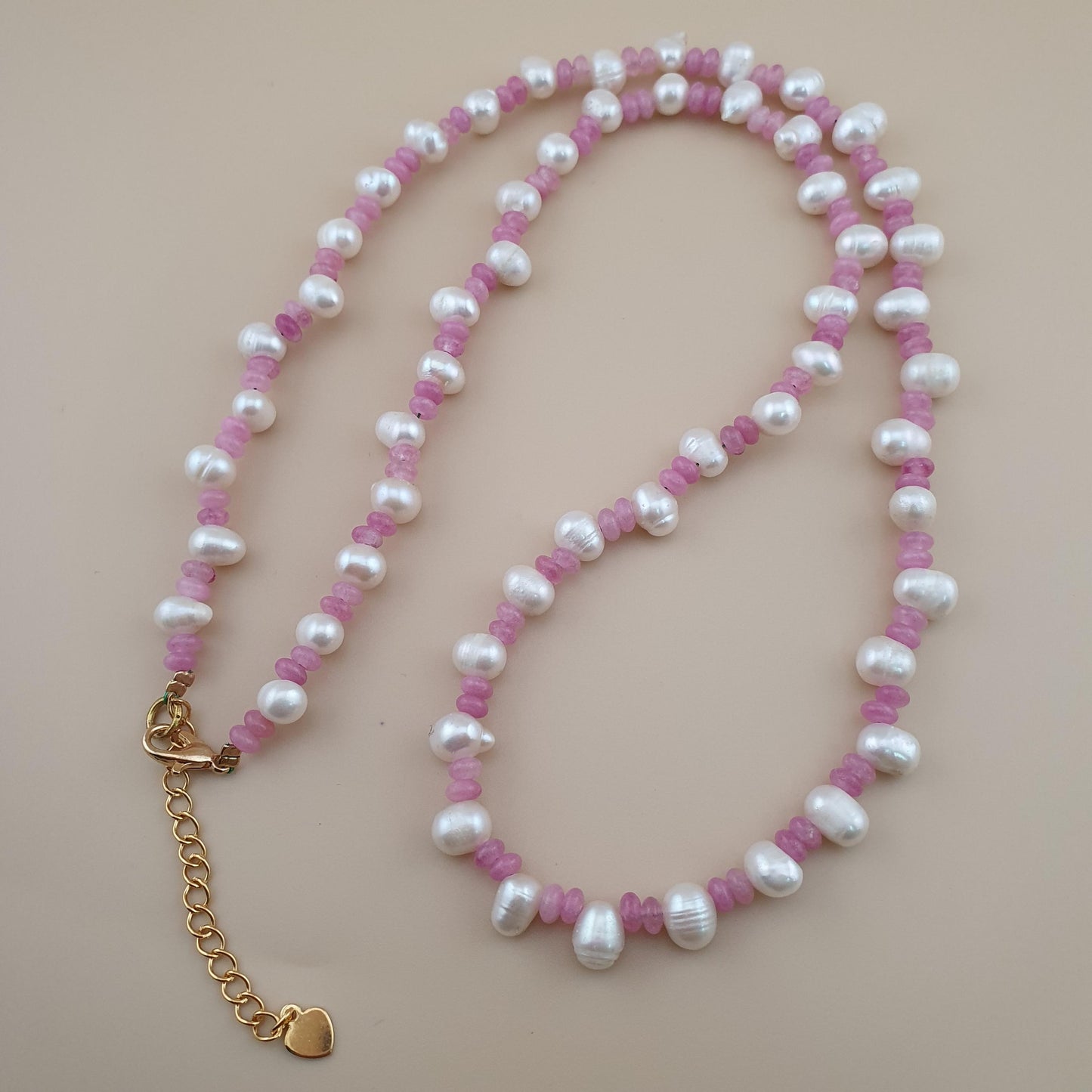 Delicate Pearl & Rose Quartz Necklace