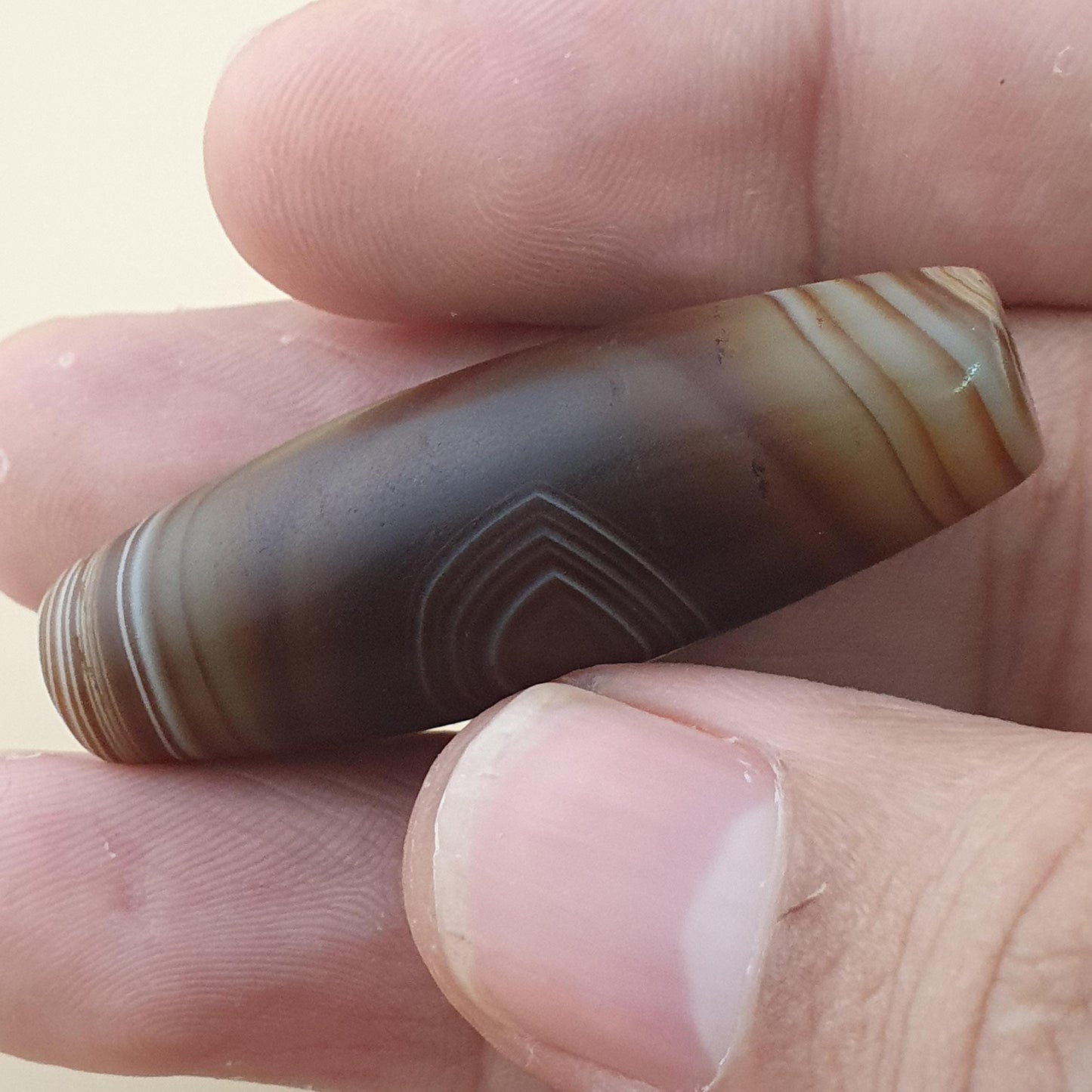 Vintage Natural Suliemani Yemeni Eye Agate Bead Amulet