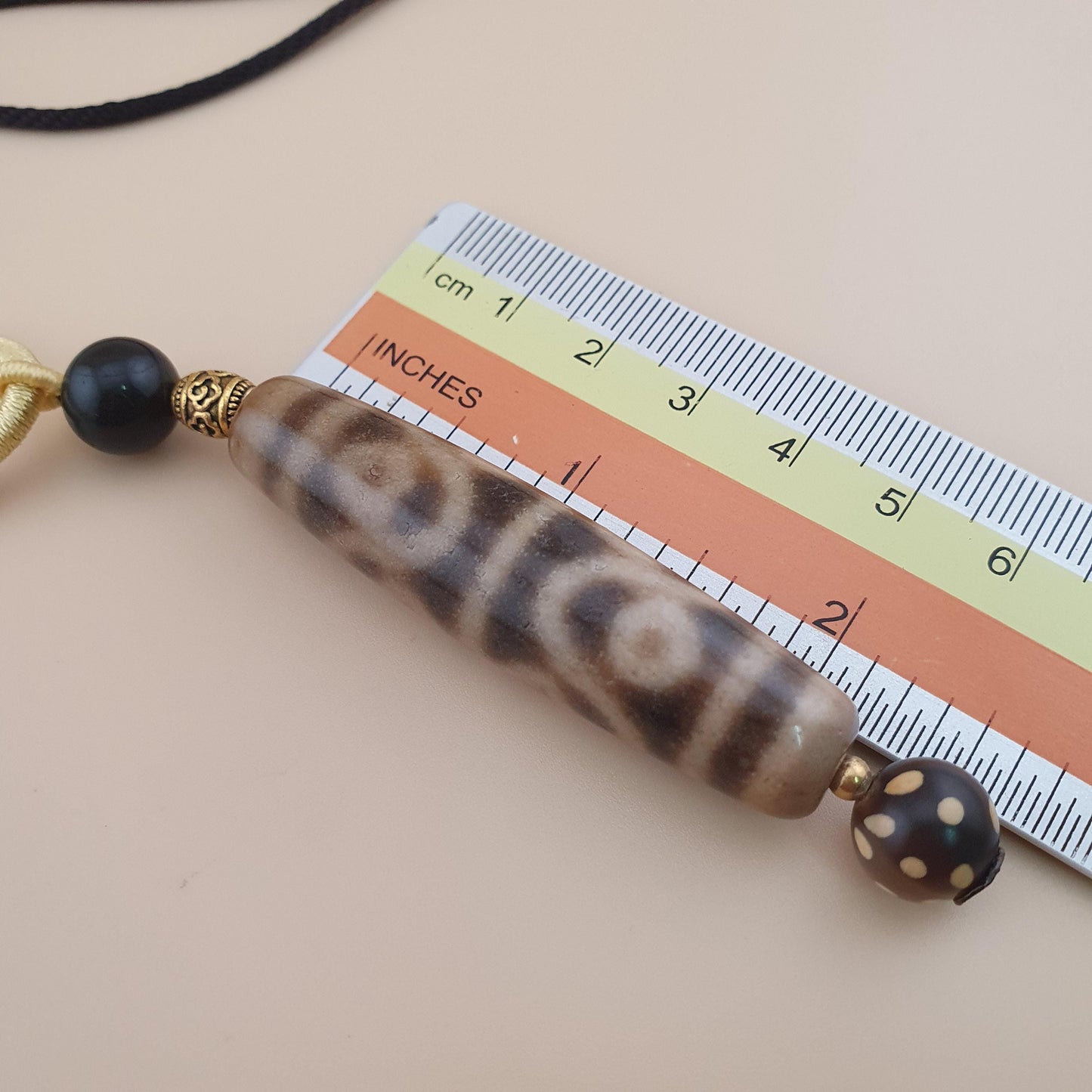 Vintage 12 Einzigartige Augen Himalaya Tibet Achat Dzi Perlenkette