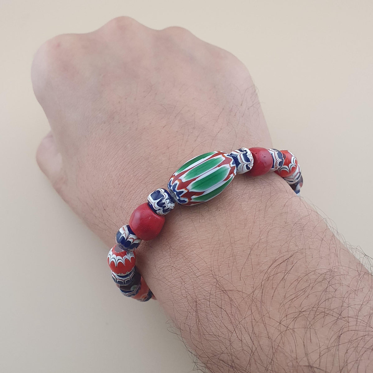 Armband im venezianischen Vintage-Stil mit Glasperlenmix