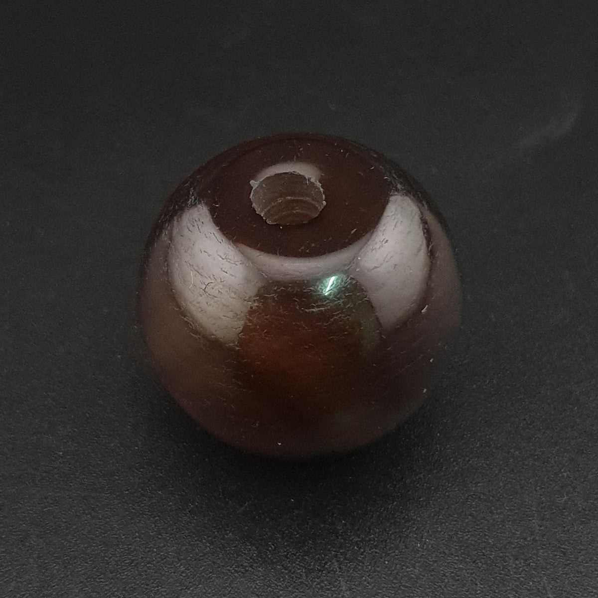 Perle d'agate naturelle vintage en forme de pneu Suliemani