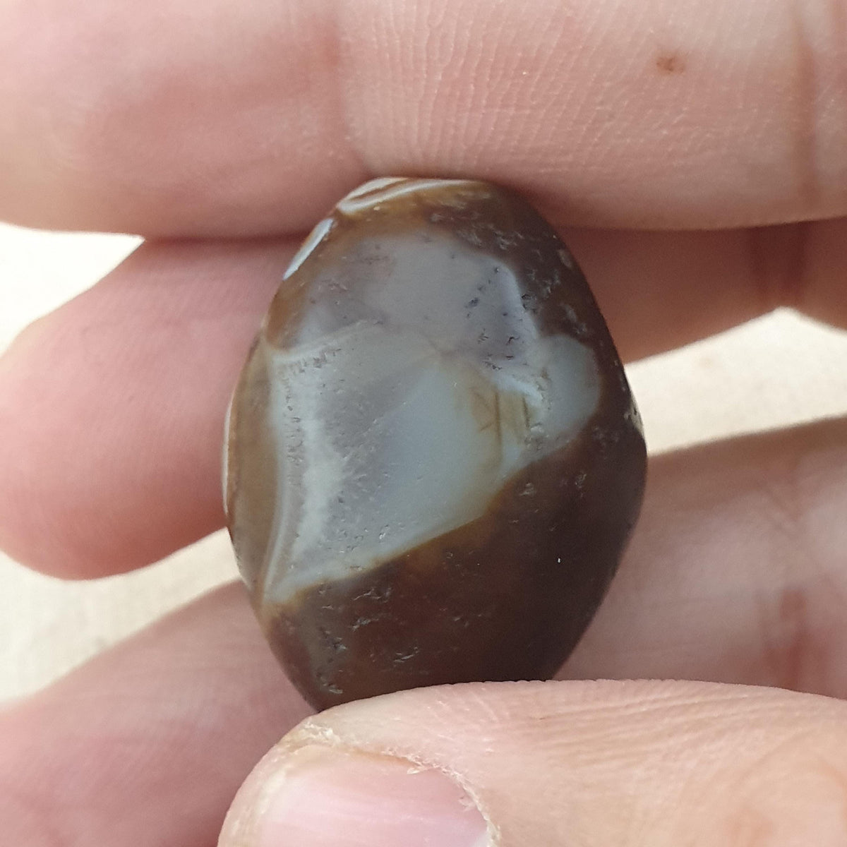 Natur Suliemani Augen Achate Perle Amulett Vintage