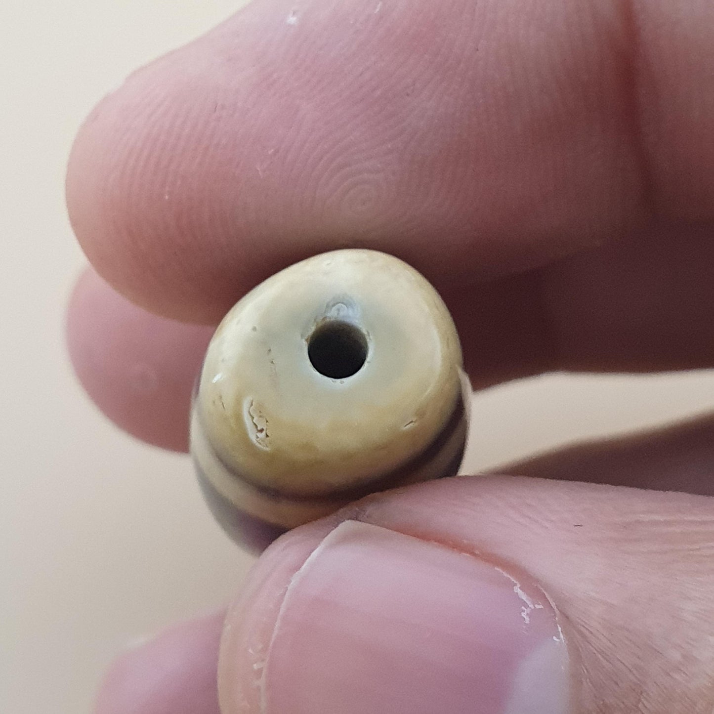 Vintage Unique Pattern Himalayan Tibetan Agate Bead Amulet