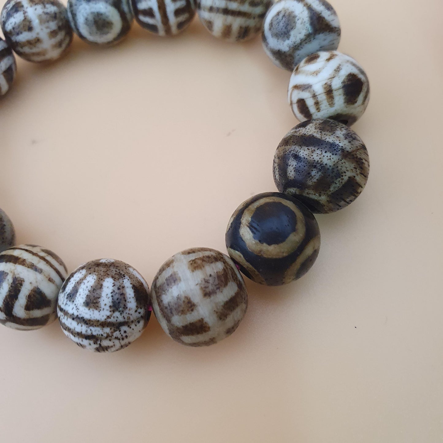 Antikes burmesisches Pumtek-Pyu-Perlenarmband