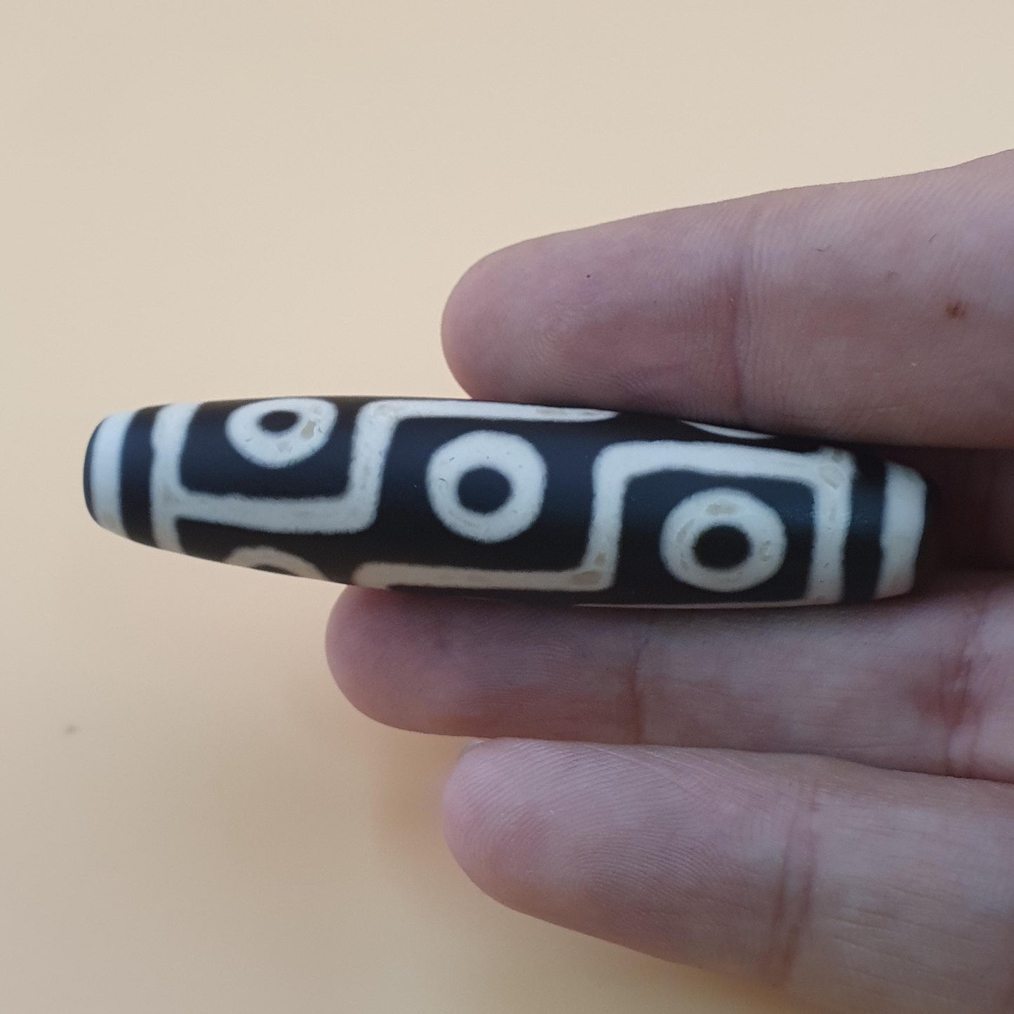 Vintage Himalaya Tibet 9 Augen Achat Dzi Perlen Amulett