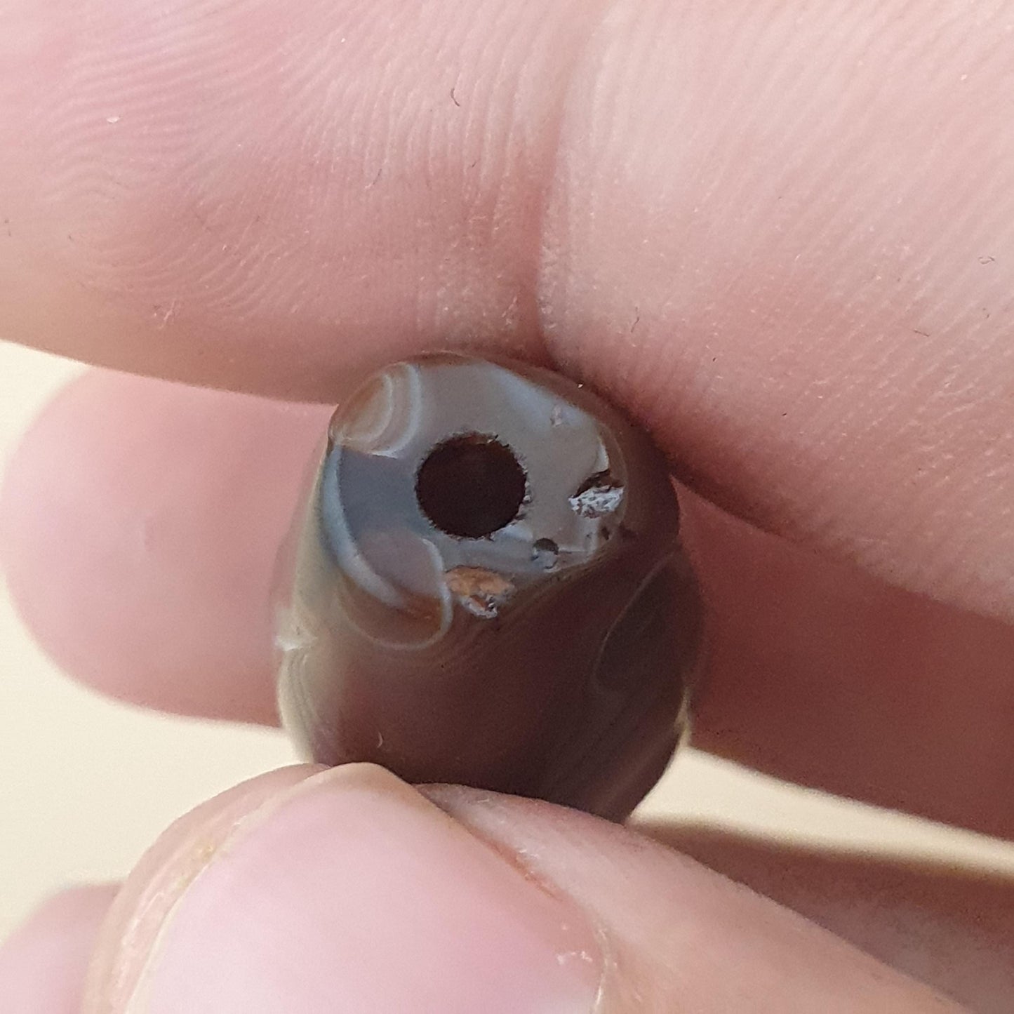 Vintage Yemeni Suliemani Natural Eye Agate Bead Amulet
