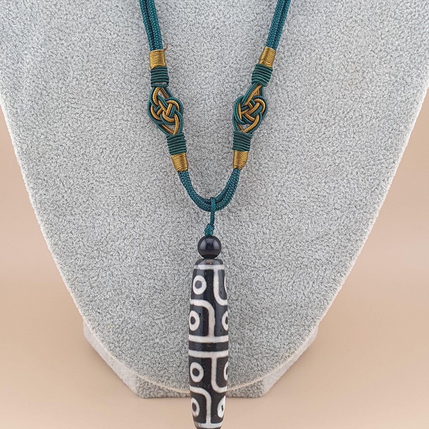 Vintage Seltene 12-äugige tibetische Dzi Perlen Anhänger Halskette Himalaya Achat Amulett