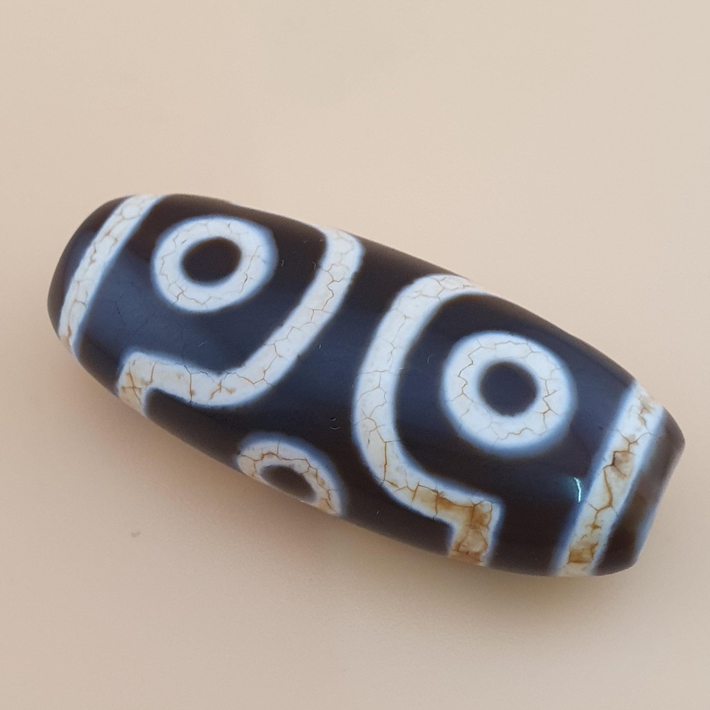 Vintage Himalaya Tibet 6 Augen Achat Dzi Perlen Amulett