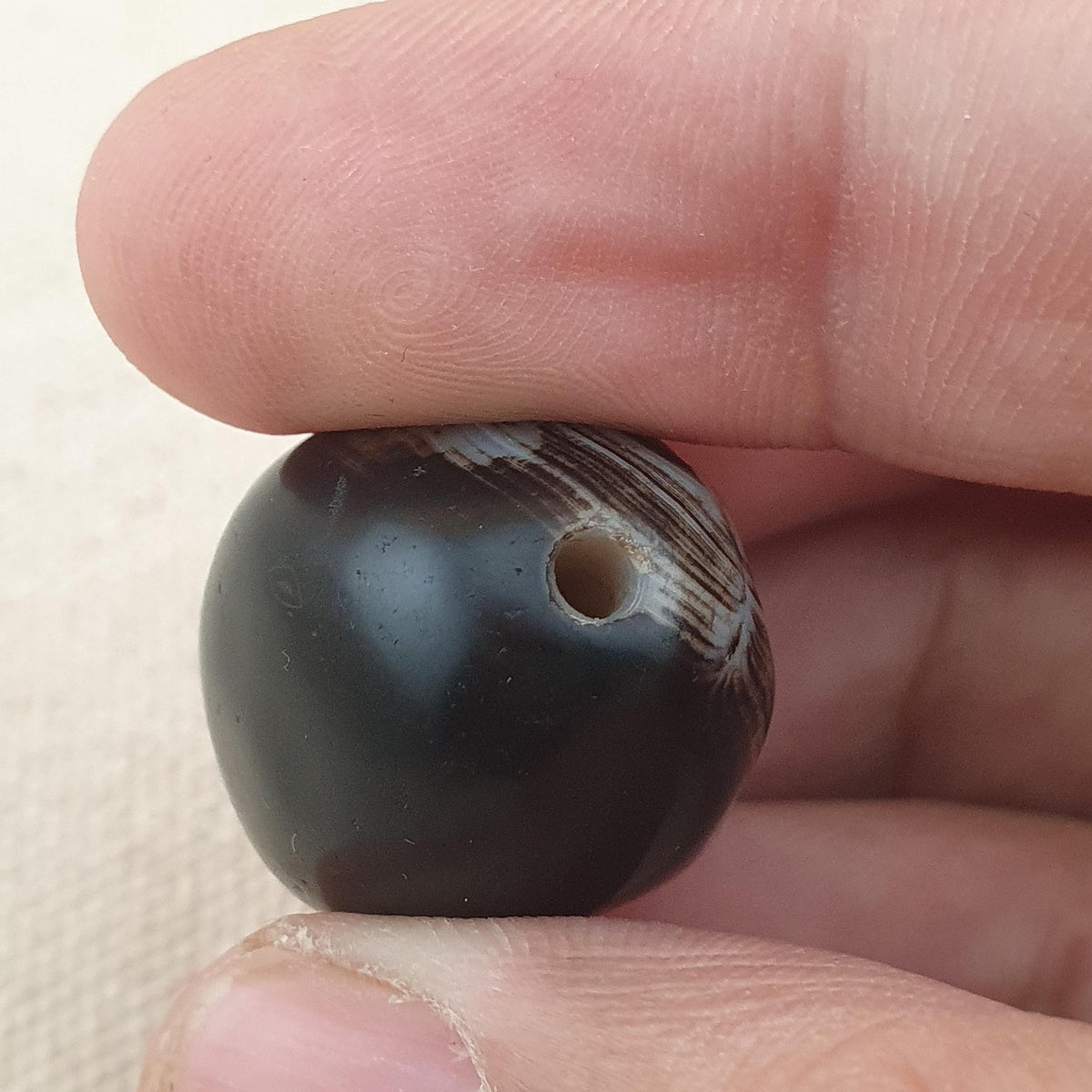 Vintage Natur Suliemani Augen Achat Perlen Amulett