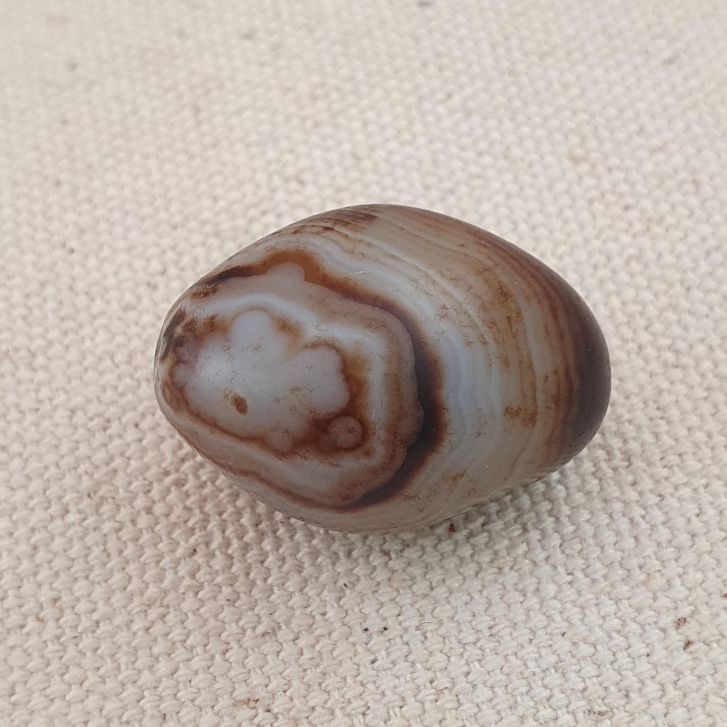 Vintage Suliemani Achat Perle: Natürlicher Augen-Amulettstein
