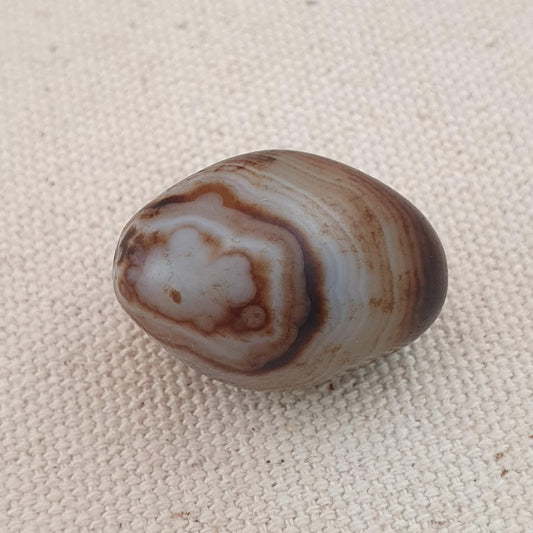 Vintage Suliemani Achat Perle: Natürlicher Augen-Amulettstein