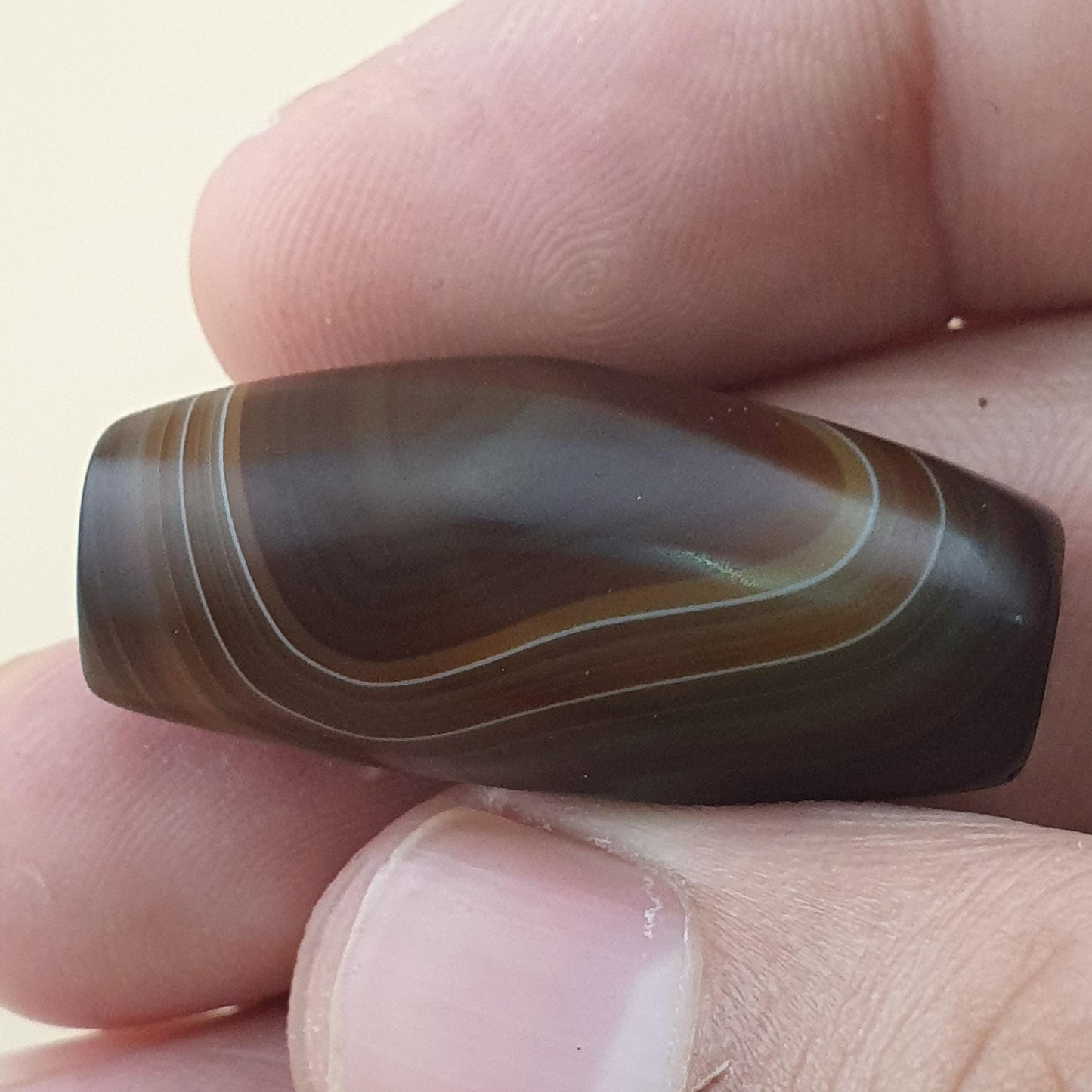 Vintage Natural Eye Suliemani Agate Bead Amulet