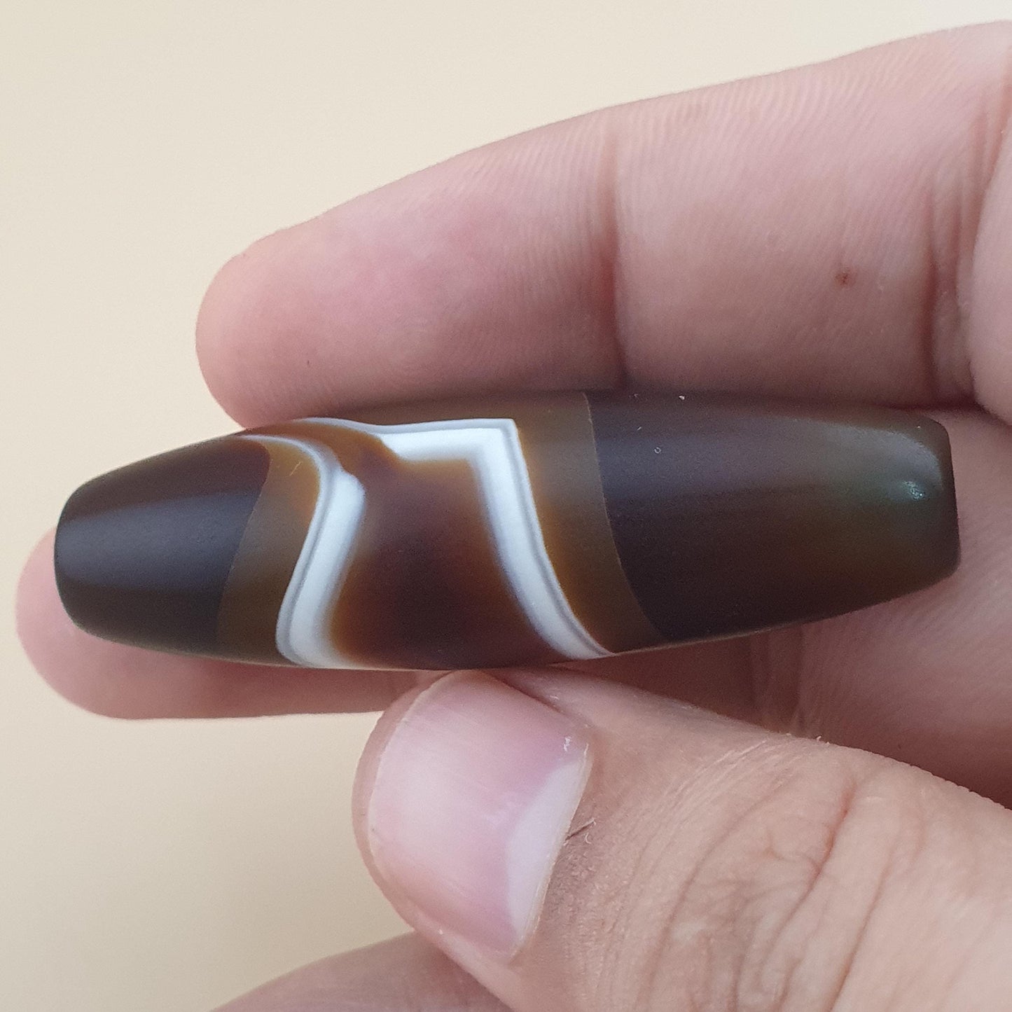 Vintage Natural Yemeni Suliemani Agate Bead Amulet