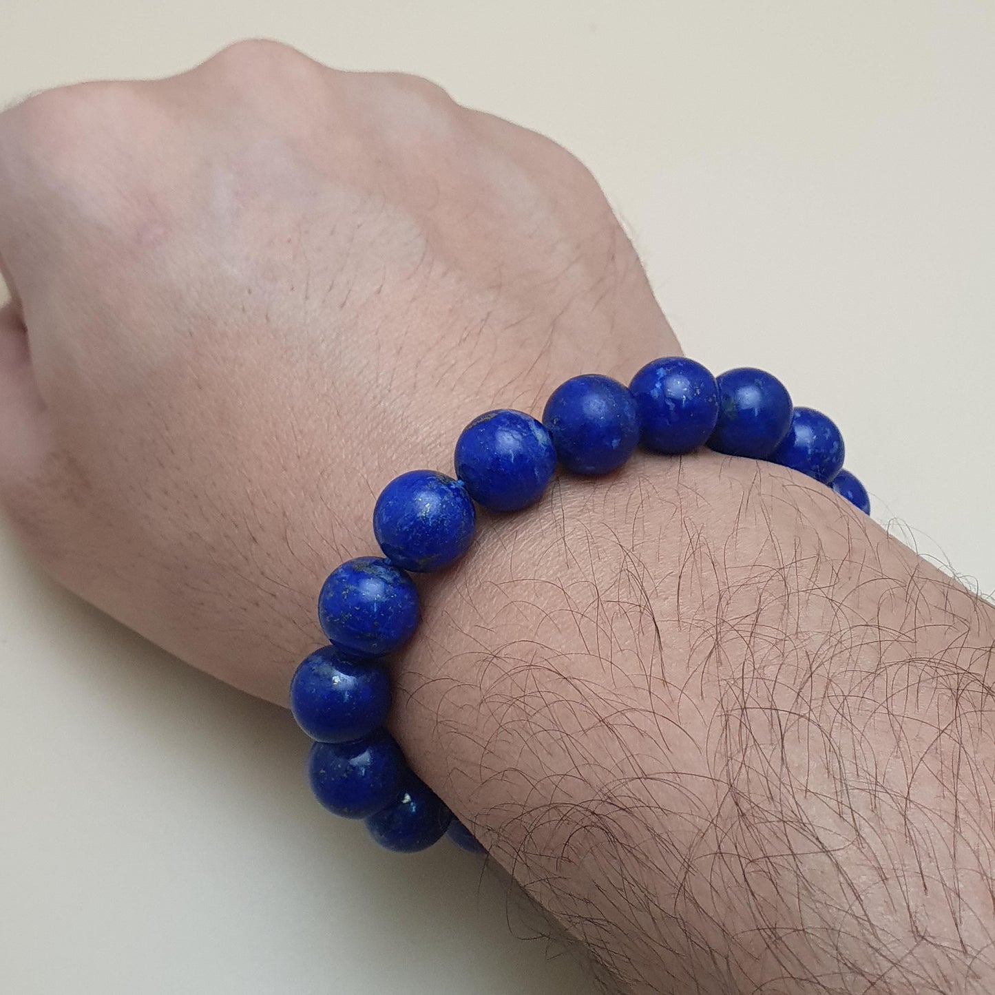 Lapislazuli Armband poliert 11mm Edelsteinperlen