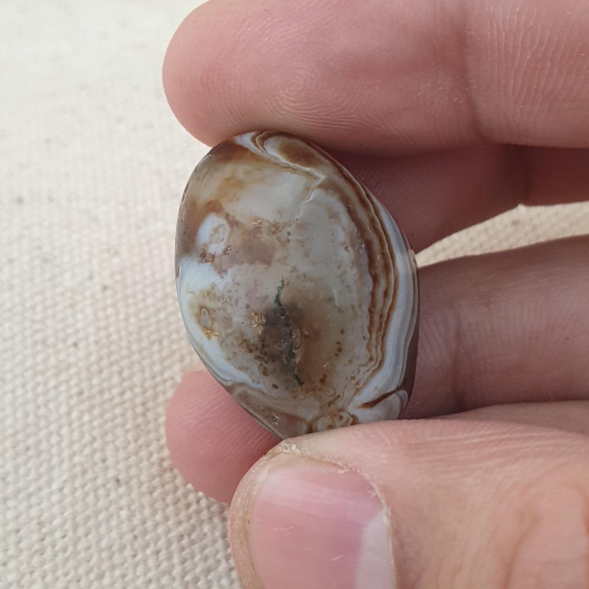 Natur Suliemani Augen Achate Perle Amulett Vintage