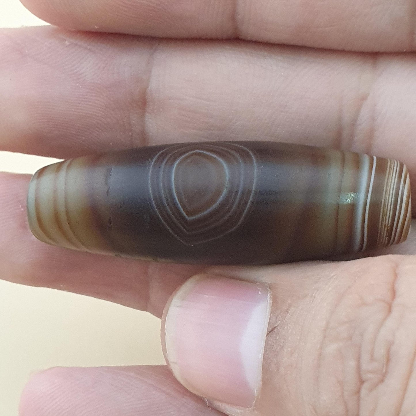 Vintage Natural Suliemani Yemeni Eye Agate Bead Amulet