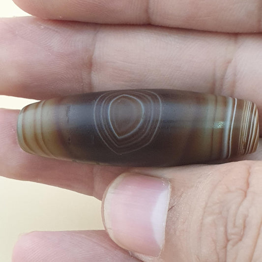 Vintage Natural Suliemani Yemeni Eye Agate Bead Amulet