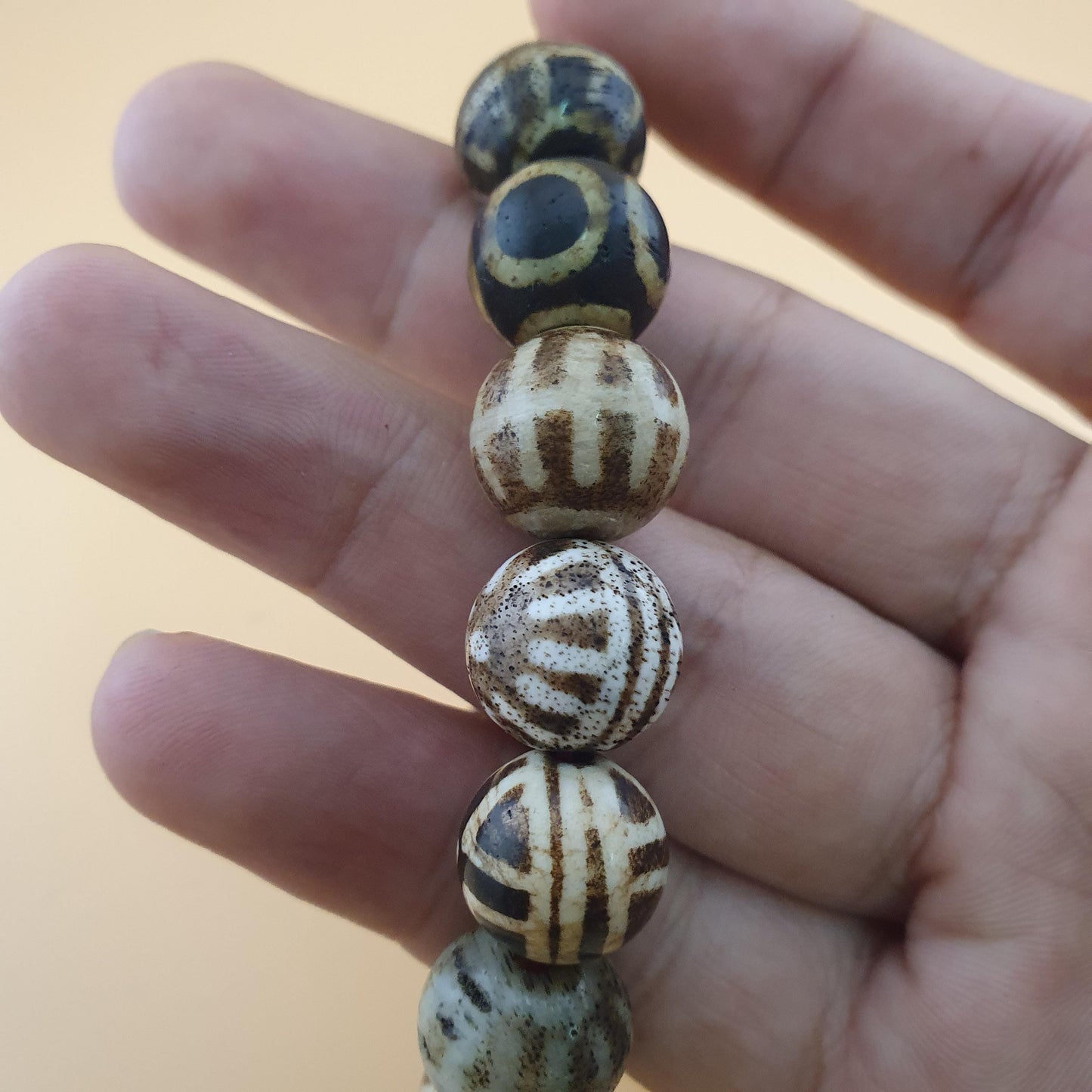 Antikes burmesisches Pumtek-Pyu-Perlenarmband