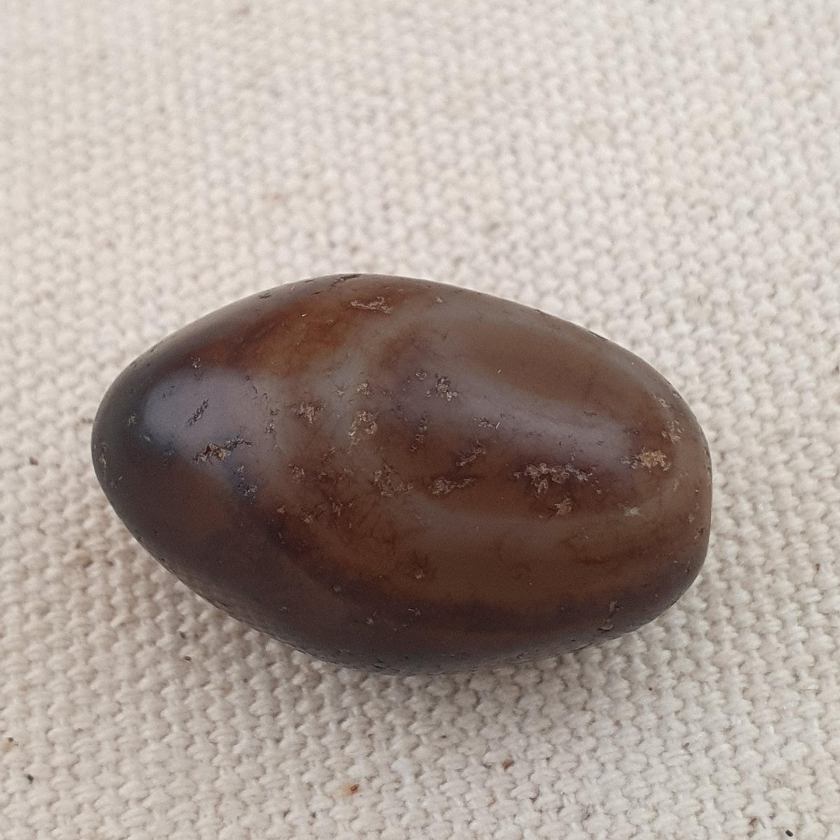Amulette en perles d'agate Suliemani à yeux cristallisés de style antique vintage