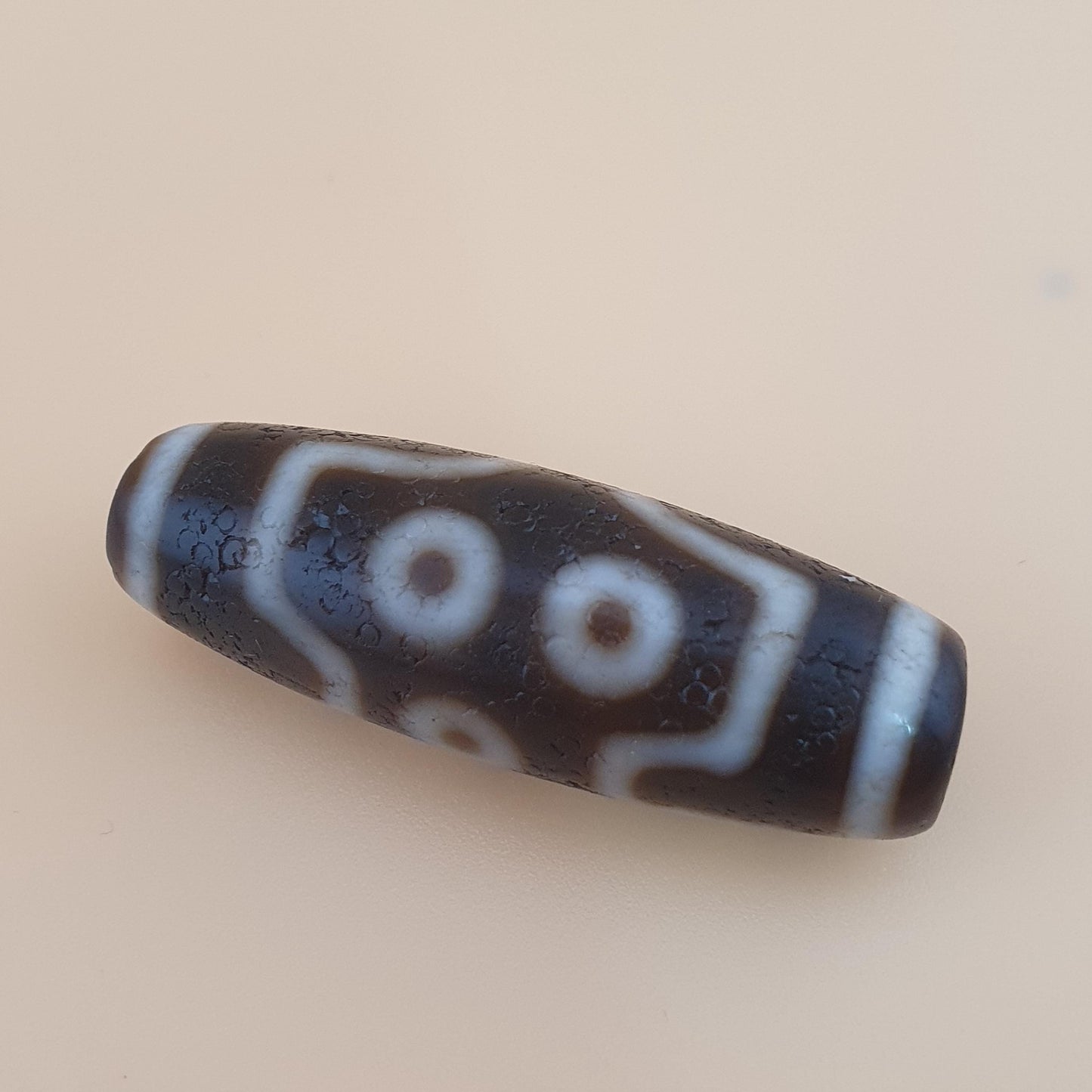 Himalaya 7-Augen Achat Dzi Perle Amulett: Tibetischer Talisman