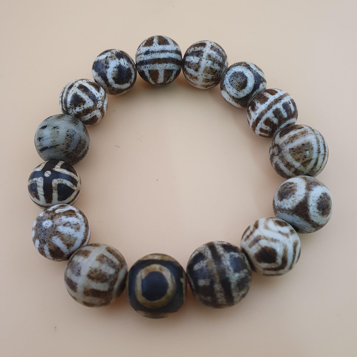 Antikes burmesisches Pumtek-Pyu-Perlenarmband