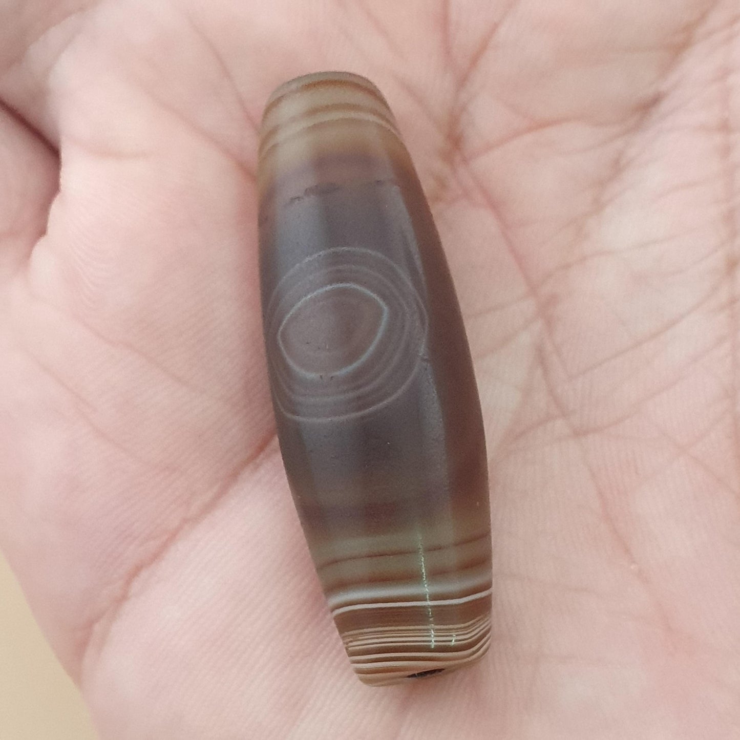Vintage Natural Suliemani Yemeni Eye Agate Bead Amulet