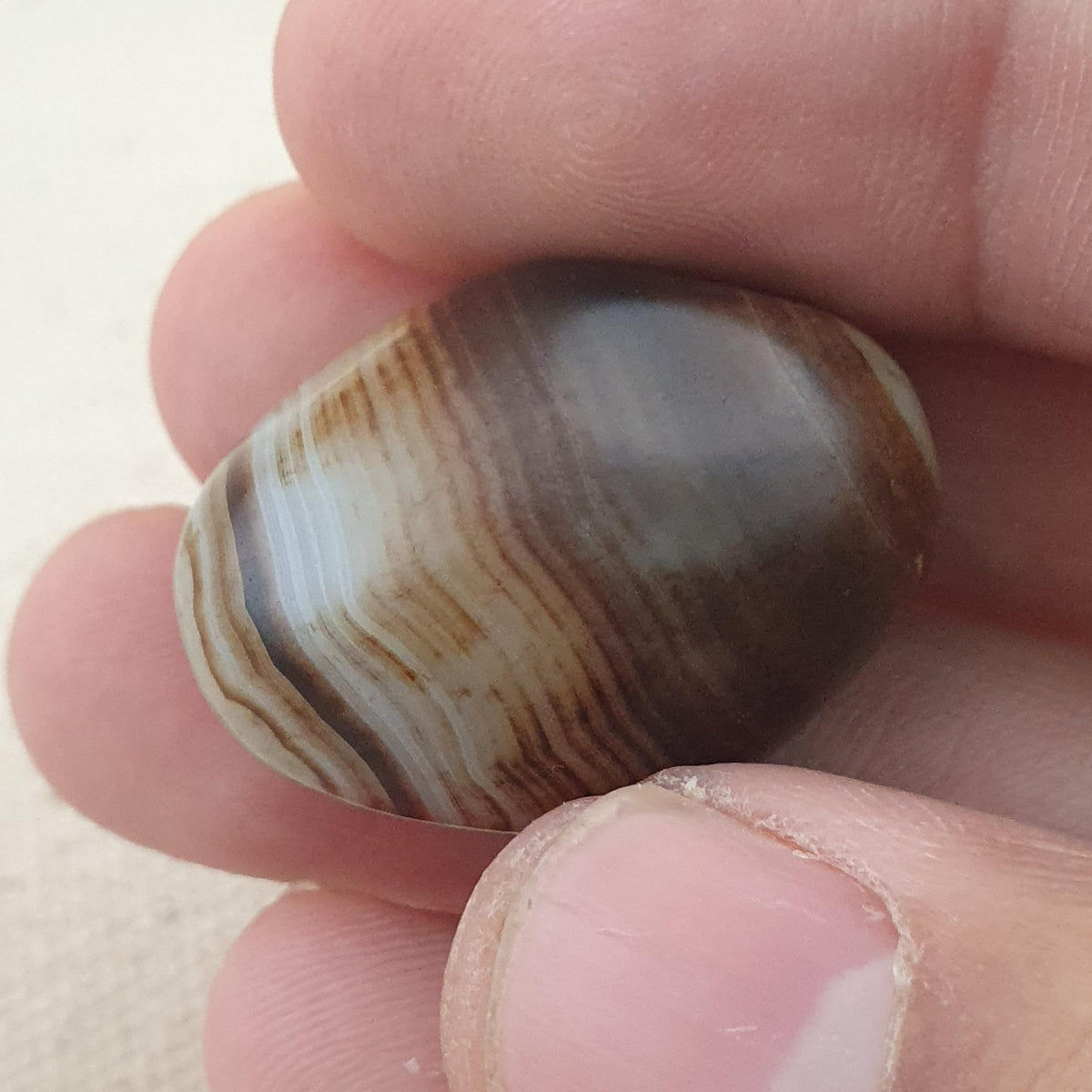 Natural Eyes Pattern Suliemani Agate Bead Amulet
