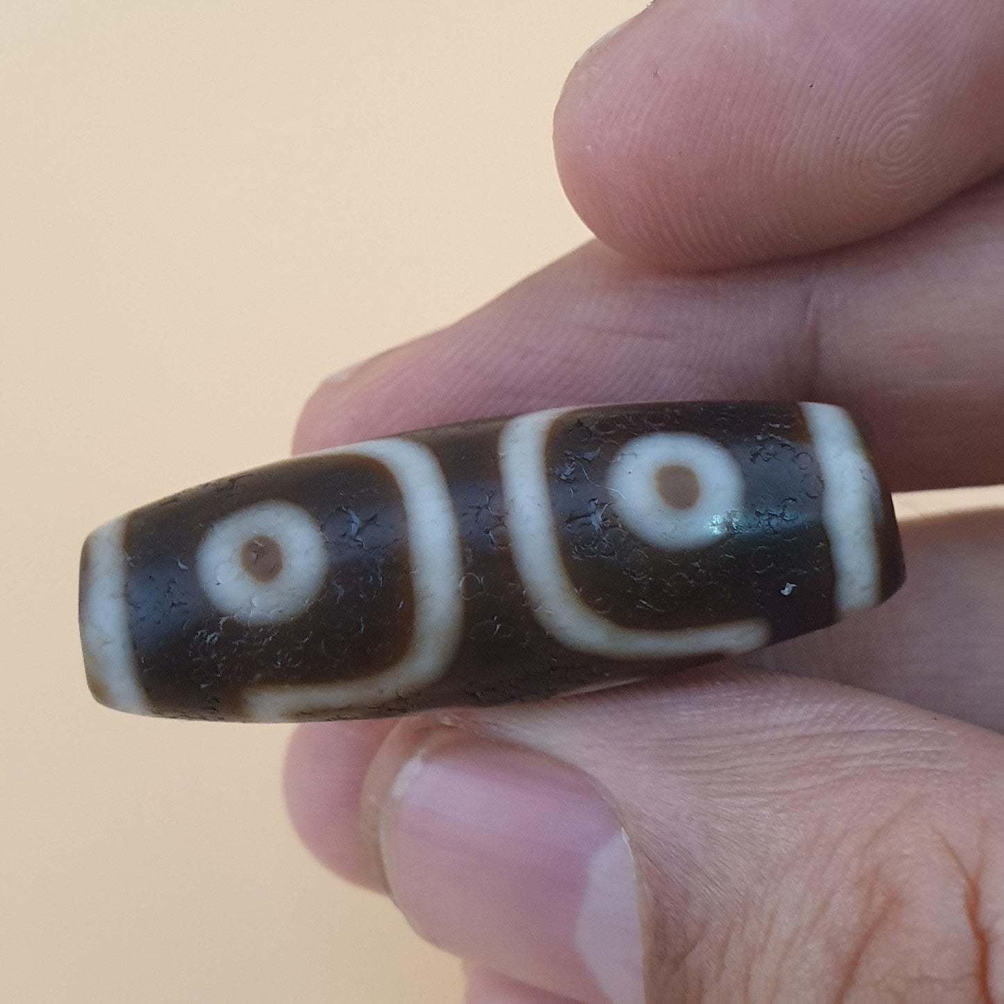 Himalaya 7-Augen Achat Dzi Perle Amulett: Tibetischer Talisman
