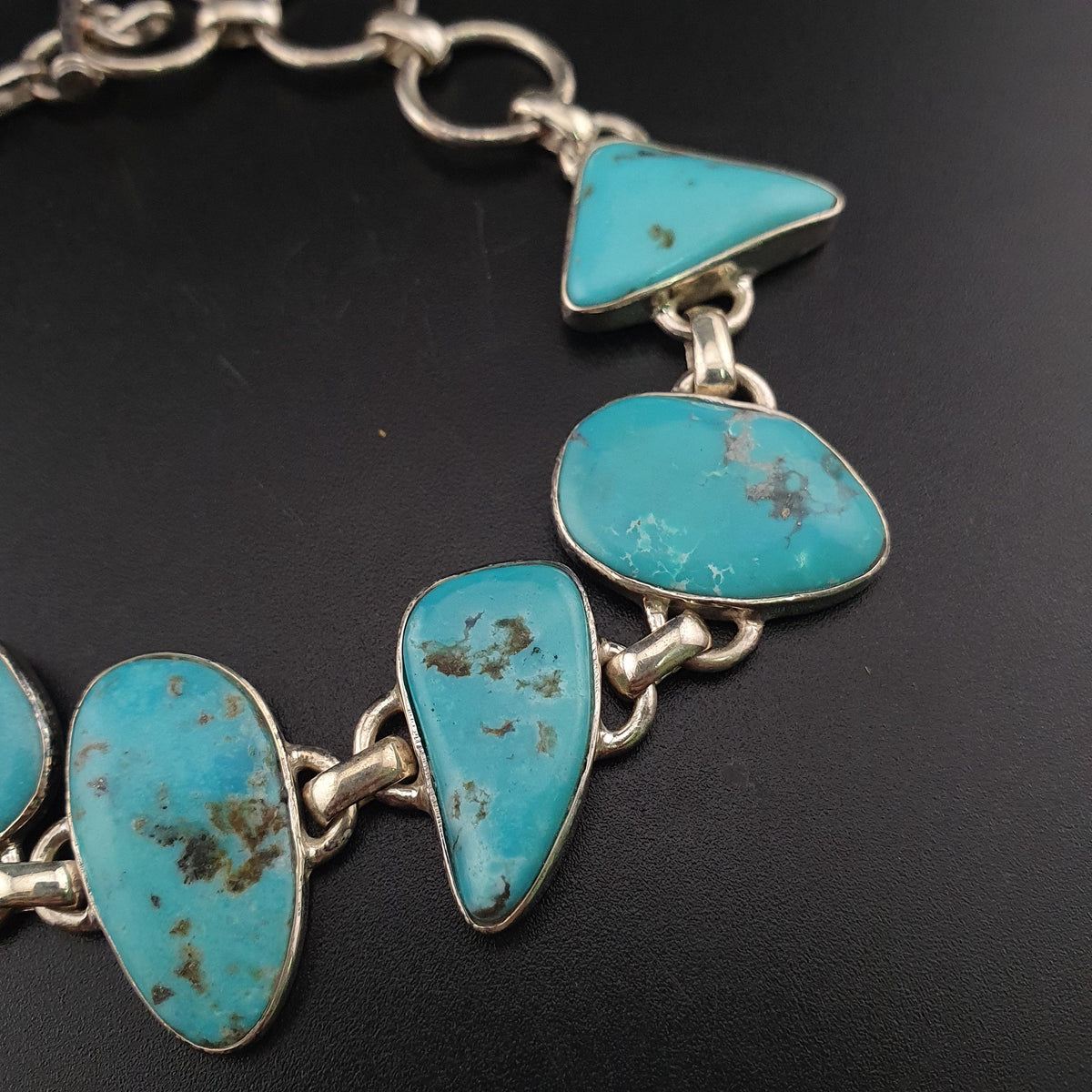 Bracelet en argent sterling et turquoise d'Arizona : Bijoux bohèmes style sud-ouest