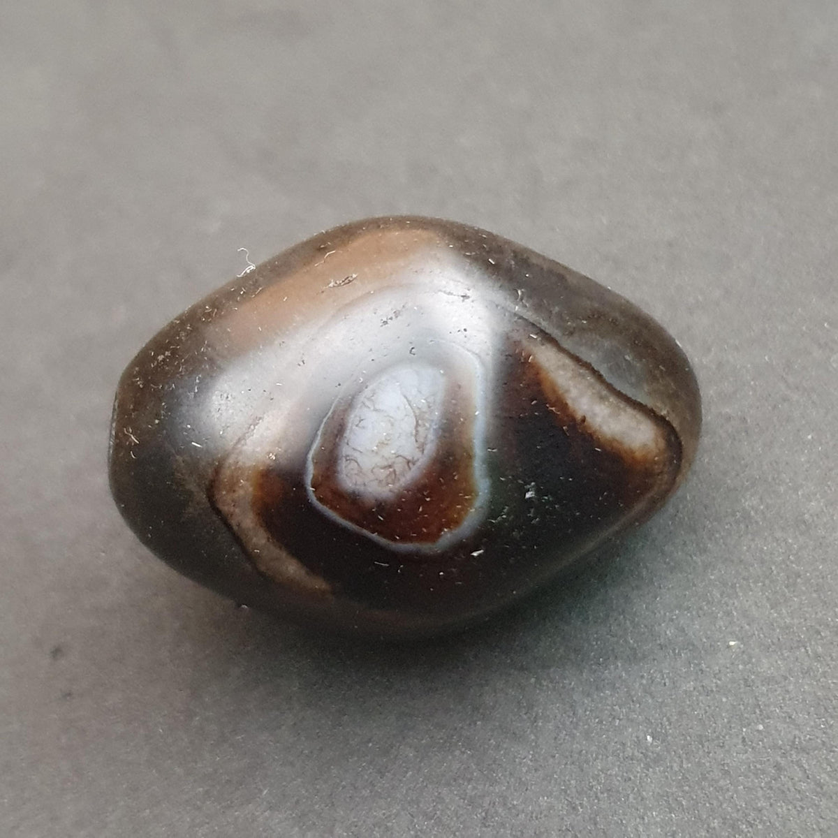 Perle Vintage Naturelle en Agate Suliemani pour Amulette